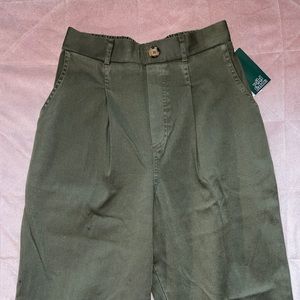 Army green high waisted pants